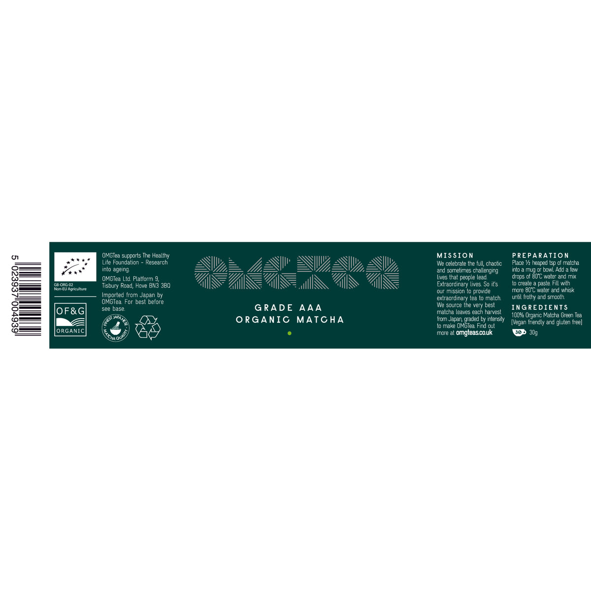 OMGTea Gift Set with AAA Grade Organic Matcha