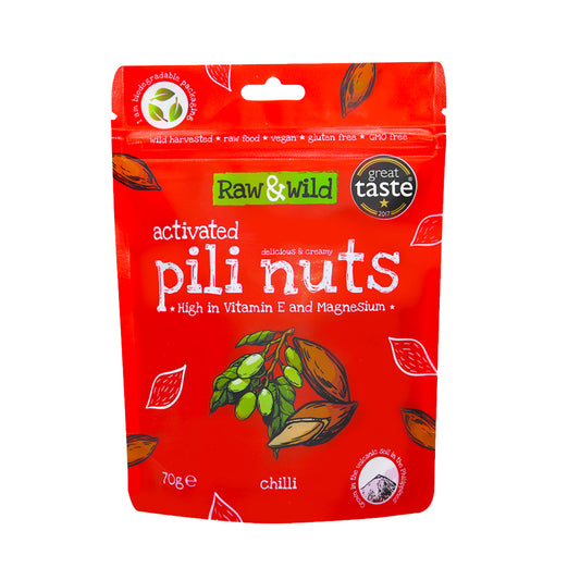 Raw&Wild Activated Pili Nuts - Chili 70g