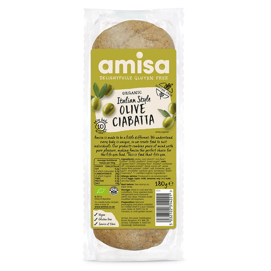 Amisa Olive Ciabatta 180g