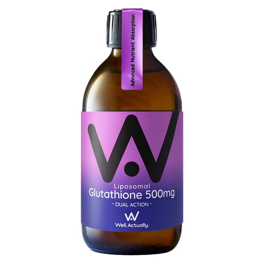 Well.Actually. Liposomal Glutathione Liquid 500mg - Blueberry Flavour 250ml