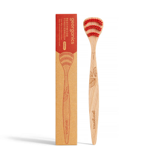 Georganics Beechwood Tongue Brush