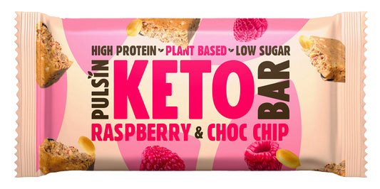 Pulsin Keto Bar - Raspberry & Chocolate Chip 50g