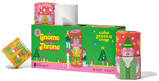 Who Gives a Crap - Gnome on the Throne Limited Edition Bamboo Toilet Paper 8 pack