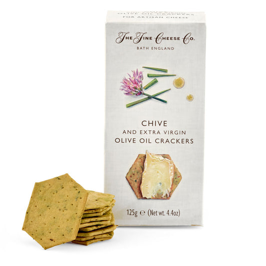 The Fine Cheese Co. Chive and Extra Virgin Olive Oil Crackers 125g