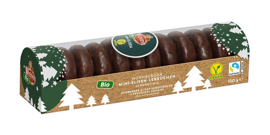 Wicklein Nuremberg Organic Elisen Gingerbread - Chocolate Coated 150g