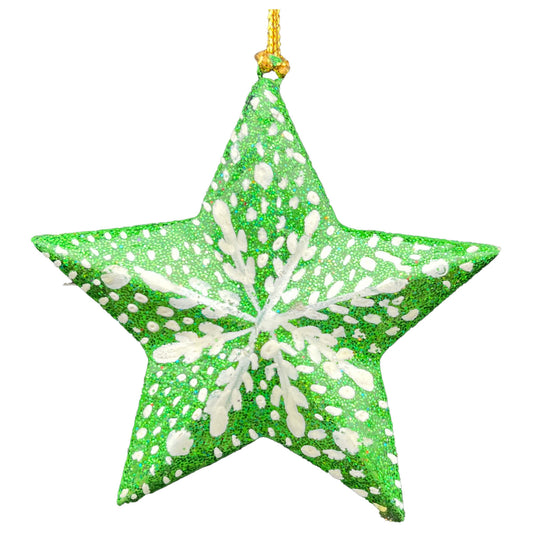 Honest Love Paper Mache - 3D Star - Frozen Green each