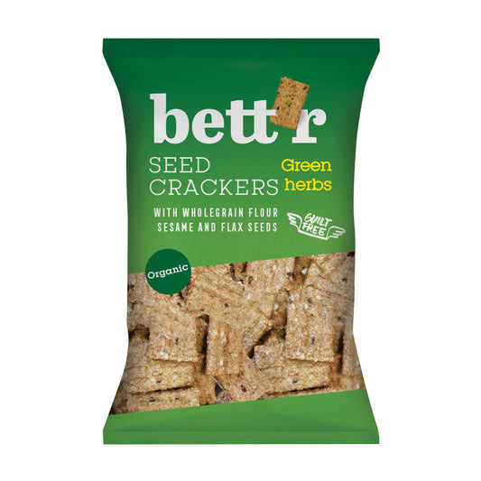 Bett’r Seed Crackers Green Herbs 150g