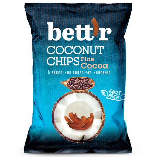 Bett’r Coconut Chips Fine Cocoa 40g