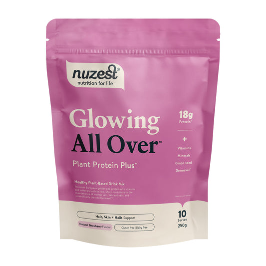 Nuzest - Plant Protein Plus+ - Glowing All Over - Natural Strawberry Flavour 250g