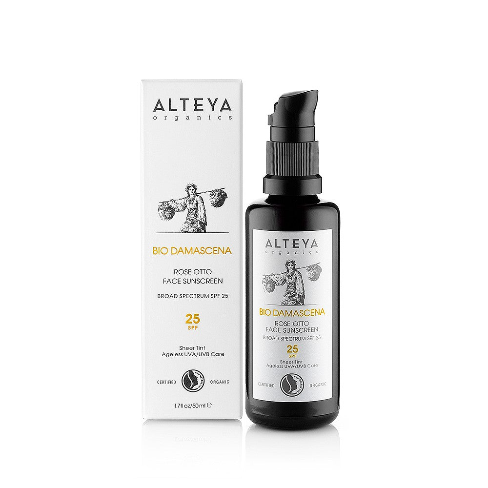 Alteya Organics Rose Otto Bio Damascena Face Sunscreen SPF 25 50ml