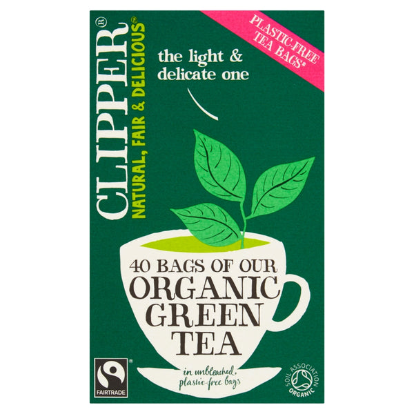 Amazoncom  Clipper Tea Organic Fairtrade Green Tea Lemon  USDA Organic  NonGMO Fair Trade Sustainable Caffeinated Tea 1 Pack 20 Unbleached Tea  Bags  Grocery  Gourmet Food